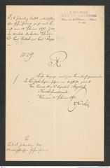 k.k. naturhistorisches Hofmuseum, Intendanzakten 1885-1896 (Hauer), Aktenzahl Z.112/1892, Seite 1